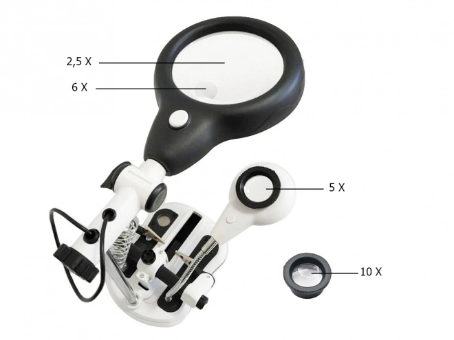 Ensemble de soudure avec troisième main et loupe avec éclairage LED