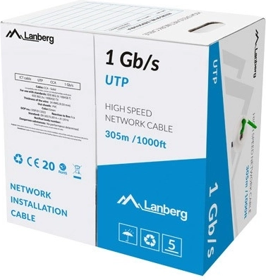 Câble LAN UTP CCA 305 m vert