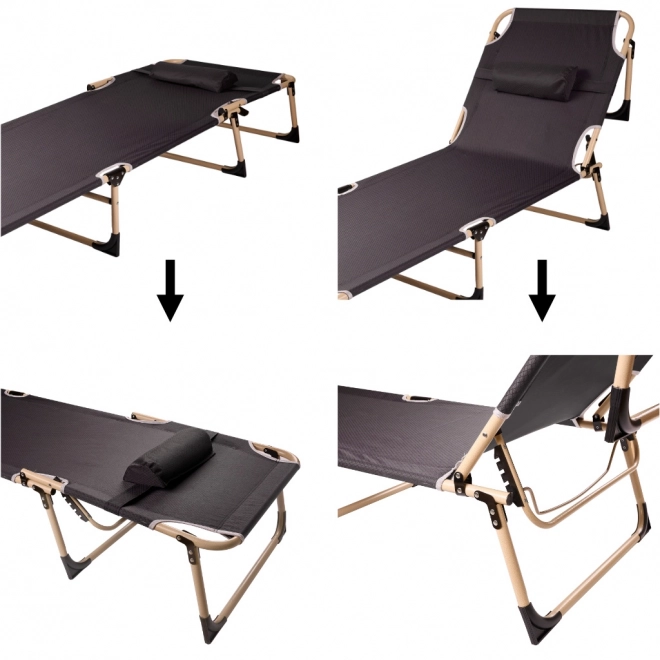 Lit de camp pliant Canada 193 cm gris foncé