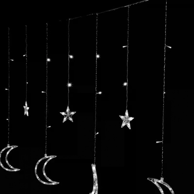 Lumières LED décoratives en forme de lune et d'étoiles