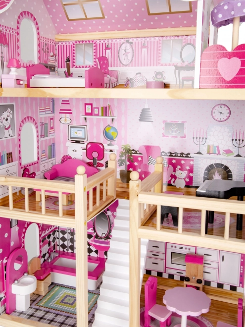 Maison de poupée en bois avec meubles de ECOTOYS