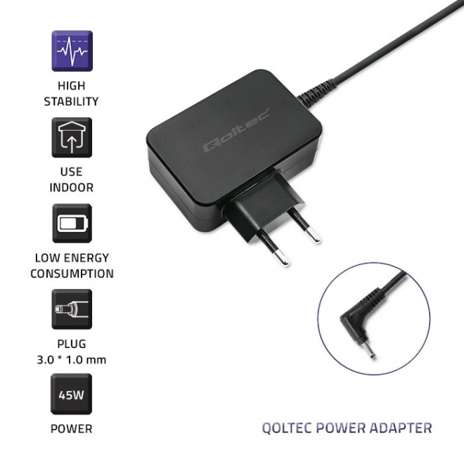 Chargeur Qoltec pour ordinateurs portables Asus 45W