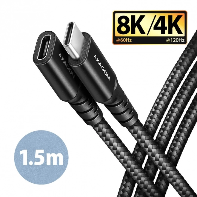 BUCM32-CF15AB Gen2 USB-C - câble d’extension USB-C 1,5 m, 5 A, 20 Gb/s, PD 240 W, tressé