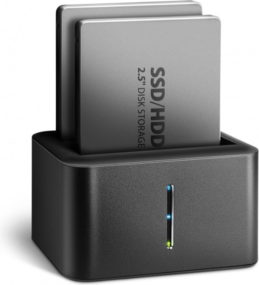 Mini station d’accueil Axagon pour 2x SSD/HDD SATA 2,5" avec fonction de clonage