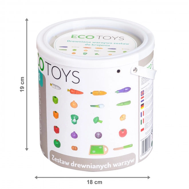 Légumes en bois pour découpage Ecotoys 20 pcs