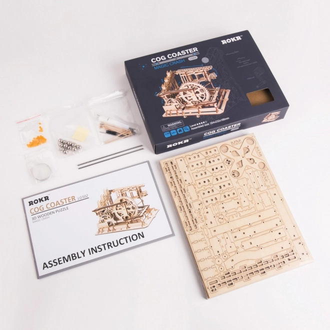 Trappes Équipe de Billes en Marbre - Piste de Billes - Kit de Construction en Bois 3D