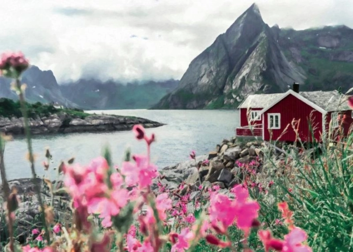 Motif impressionnant des Lofoten en Norvège