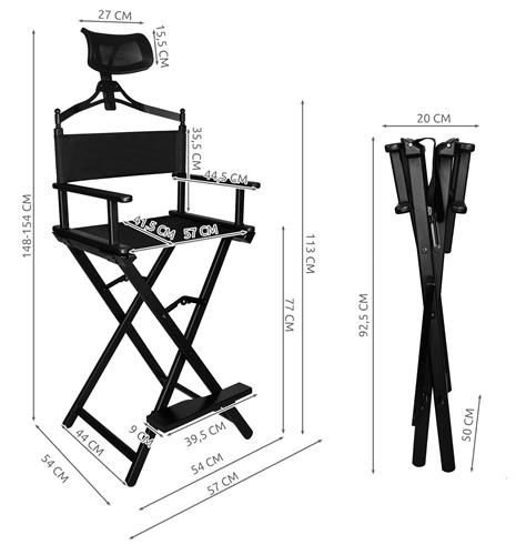 Chaise cosmétique pliable avec appuie-tête Beautylushh