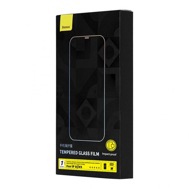 Baseus Crystal protection de la vie privée verre trempé pour iPhone X/XS