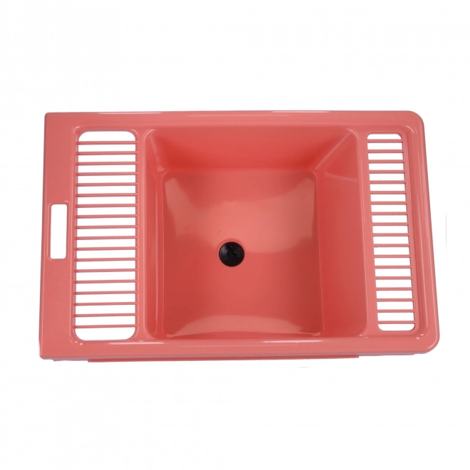 Bac de salle de bain avec bouchon, PRODUIT POLONAIS - rose saumon