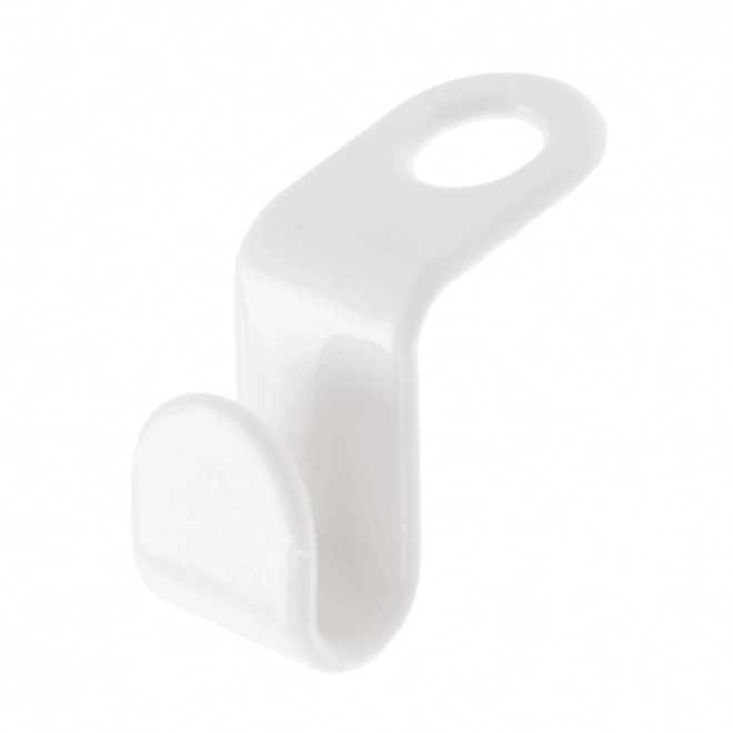 Crochets en plastique blancs pour l'organisation de l'armoire, 10 pcs