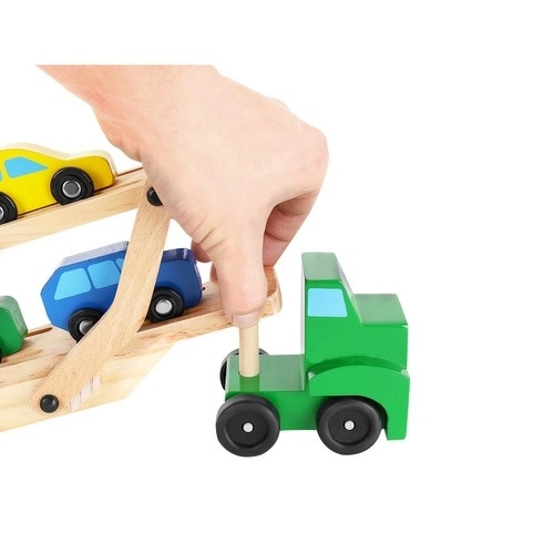 Camion en bois - remorque + ensemble de voitures 22698