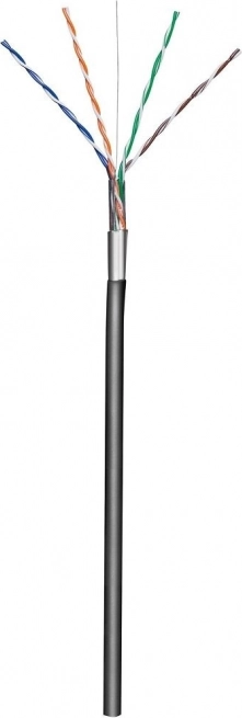 câble extérieur blindé f/utp cat5e cca 4x2 plein 305 m noir