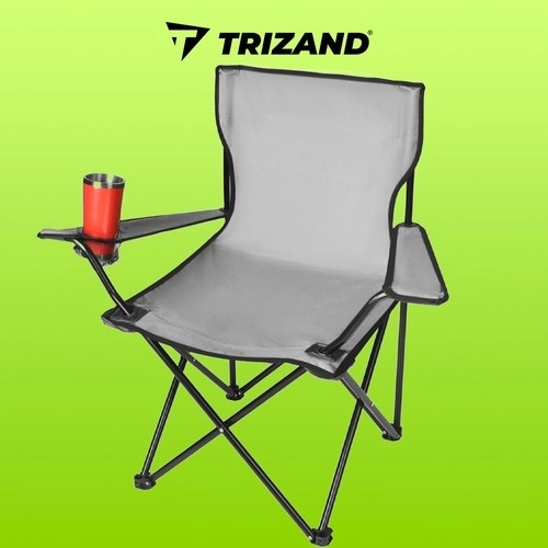 Chaise pliante de pêche / camping - gris