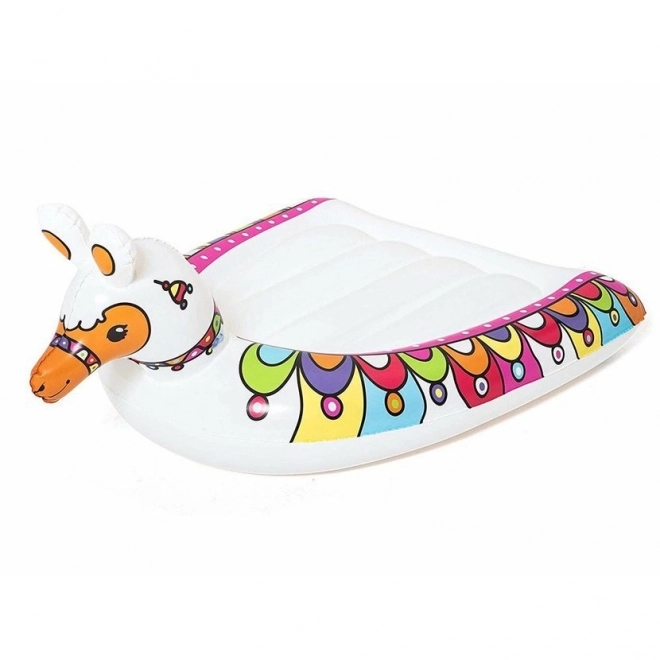Toboggan aquatique à deux places Lama Rama – Rose-bleu avec matelas