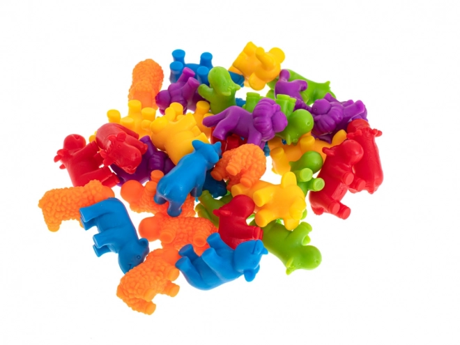 Jeu montessori en bois Apprends à compter – Animaux de safari