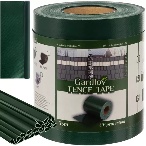 Ruban de clôture 19cmx35m 630g/m2 vert 23706