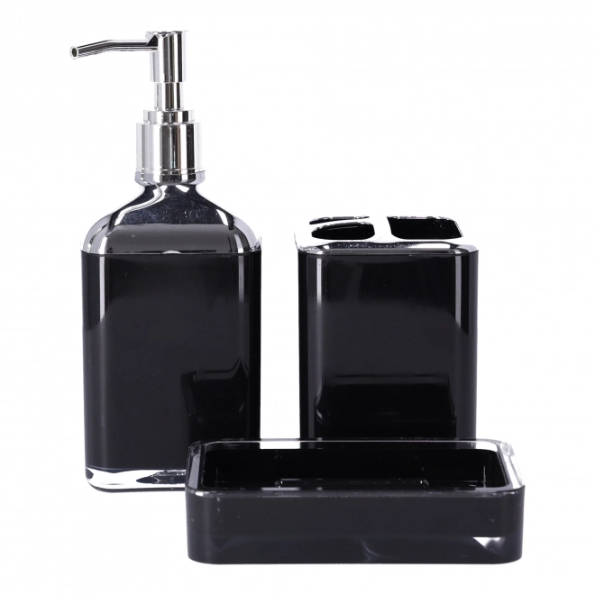 Ensemble d'accessoires de salle de bain 3 pièces BERRETTI, noir + chrome