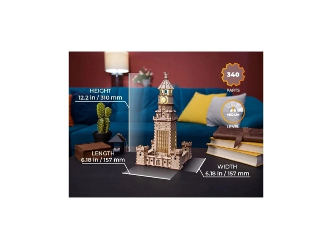 Ugears 3D puzzle mécanique en bois Phare d'Alexandrie