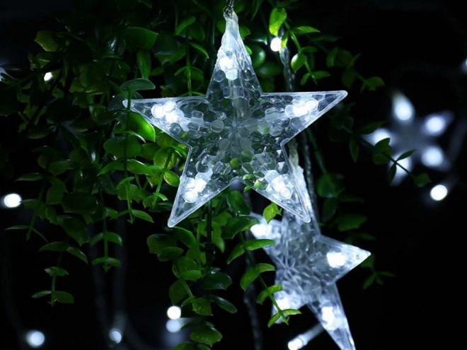 Rideau lumineux de Noël avec étoiles sur USB