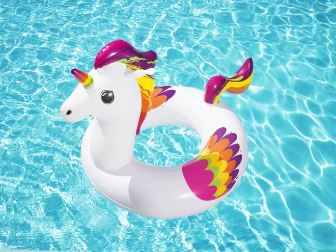 Grand anneau gonflable Arc-en-ciel Licorne