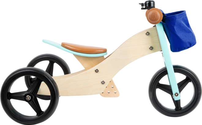 Draisienne en bois Small Foot Trike 2 en 1 turquoise