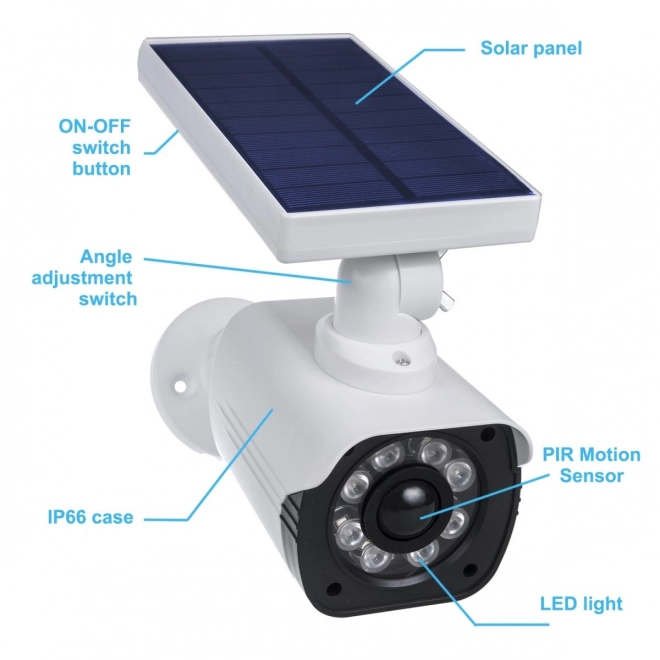 Fausse caméra solaire avec diode clignotante