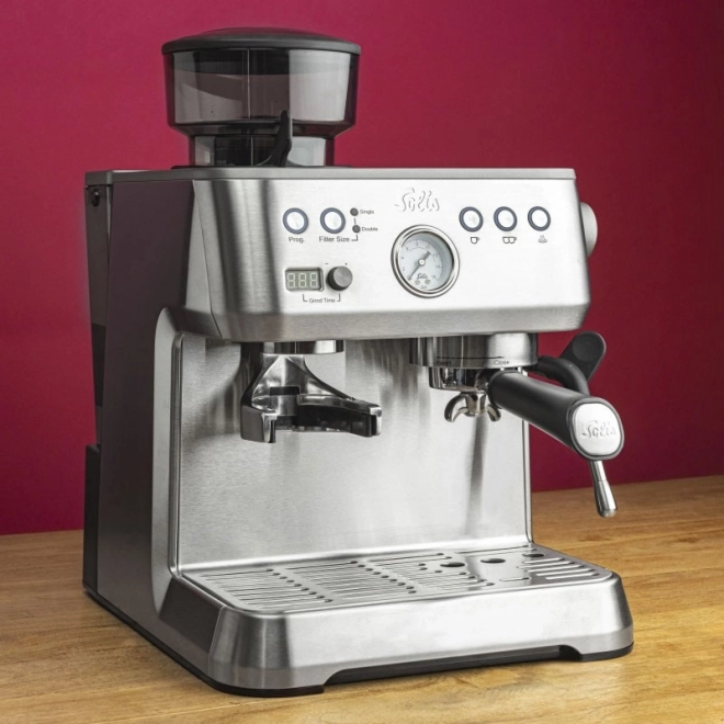 Cafetière Espresso Solis Grind & Infuse Perfetta argenté