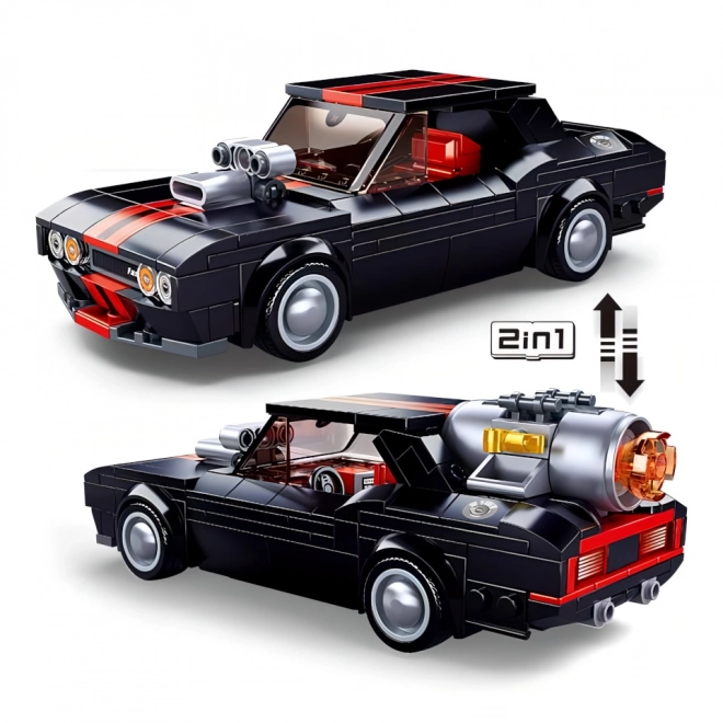 Sluban Model Bricks M38-B1085 Voiture de course de rue 2v1
