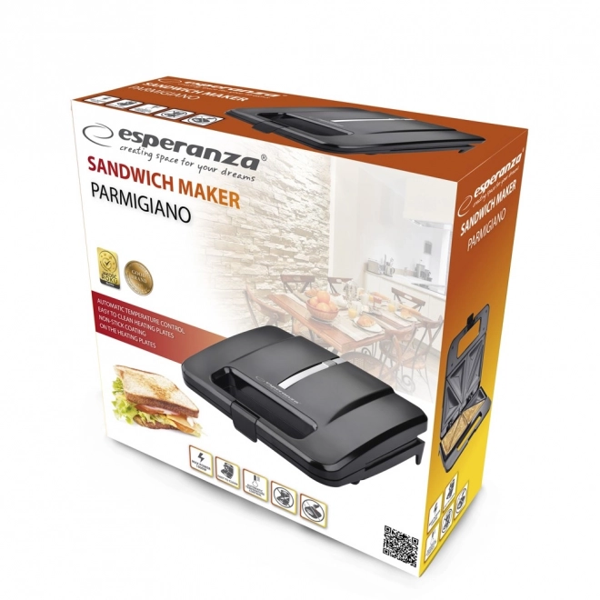 Grille-pain à sandwich 1000W Pargamino