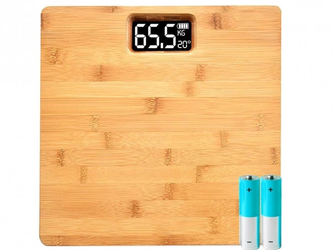 Balance numérique en bambou électronique jusqu'à 180 kg