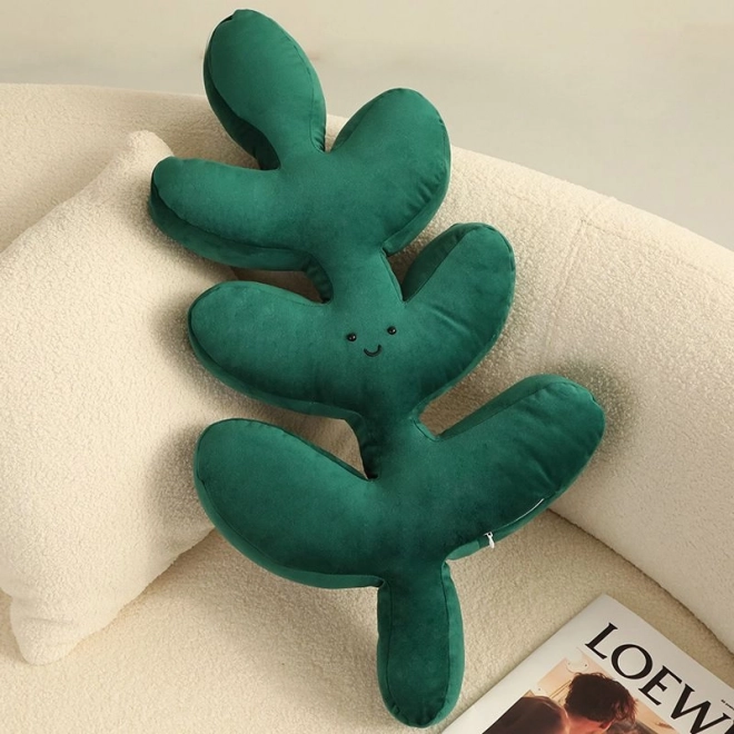 Coussin décoratif en peluche en forme de feuille – type 1