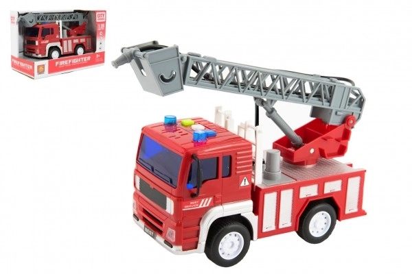 Camion de pompiers avec lance à eau et effets lumineux