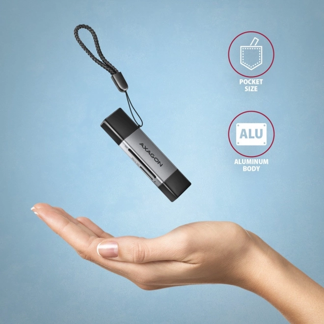 Lecteur de cartes externe USB3.2 Gen 1 Type-C + Type-A SD/microSD