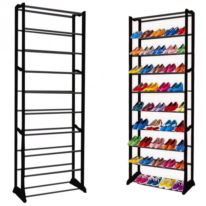 Étagère à chaussures en métal pour 30 paires