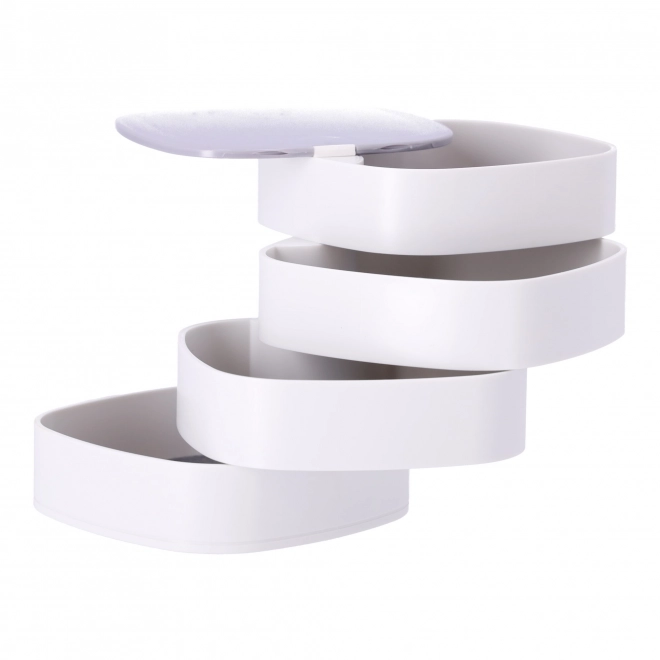 Boîte à bijoux multicolore, organisateur premium - blanc