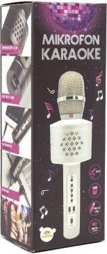 Microphone karaoké Bluetooth avec haut-parleurs et effet écho – Argent