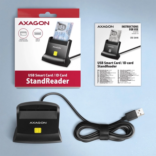 Lecteur de cartes de bureau AXAGON CRE-SM4N USB