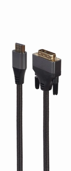 Câble HDMI vers DVI avec tressage 1,8m connecteurs dorés
