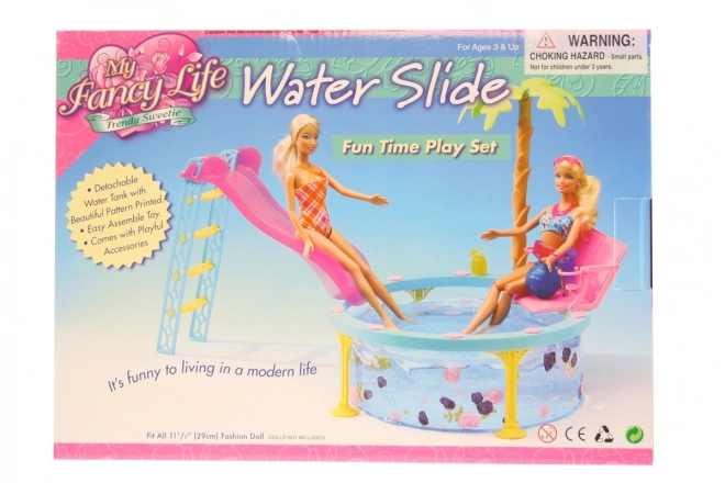 Glorie piscine avec toboggan