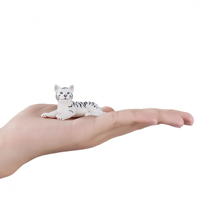 Figurine de Tigre Blanc Couché