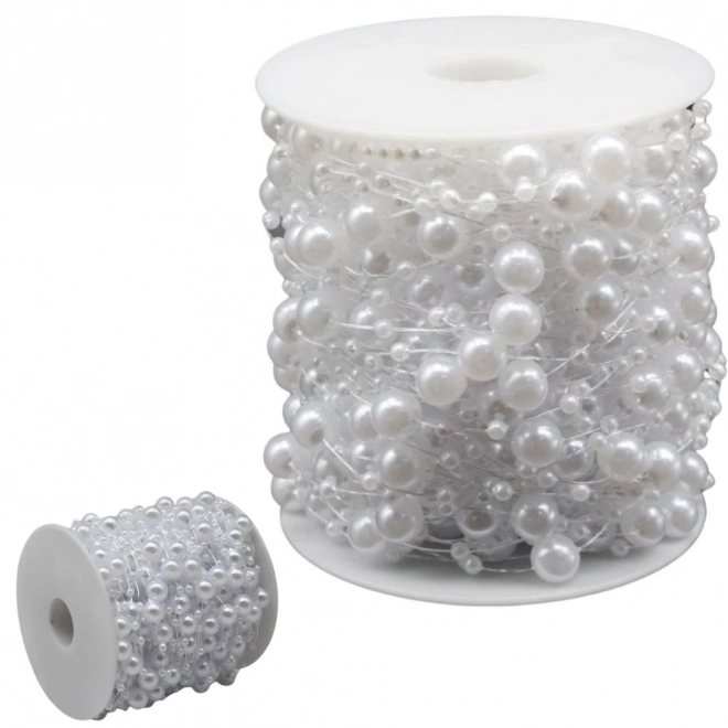 Guirlande de perles - perles blanches pour sapin de Noël