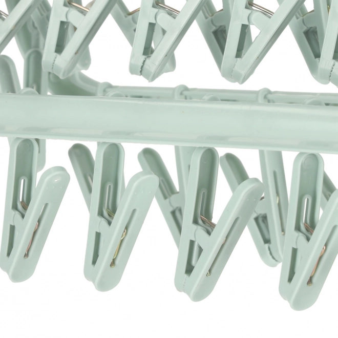 Séchoir en plastique universel avec 32 clips bleu