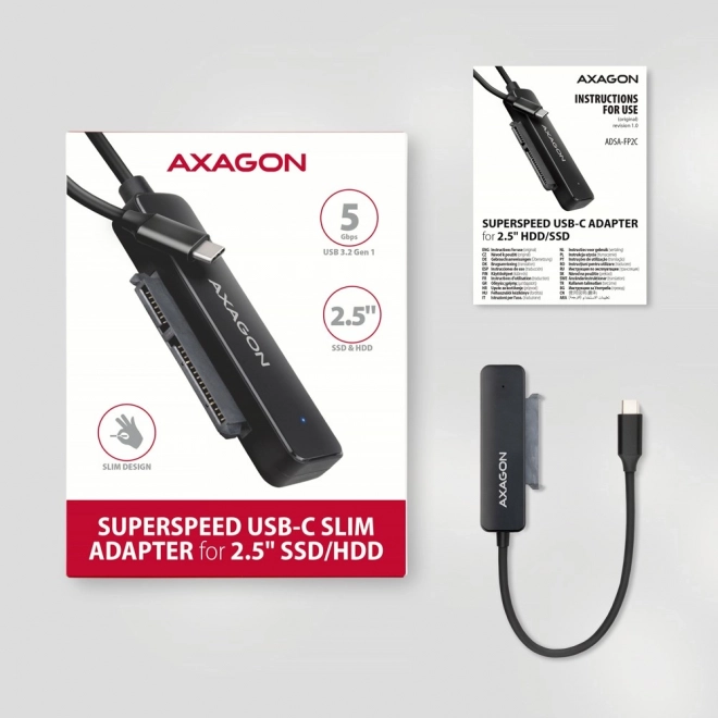 Adaptateur USB-C vers SATA HDD/SSD AXAGON FASTPort2