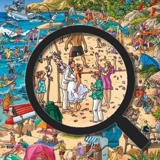 Scène de plage excitante