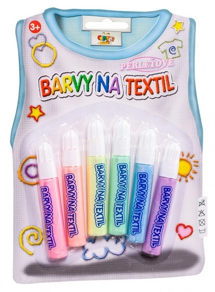 Couleurs textiles nacrées 6 pcs Creatoys