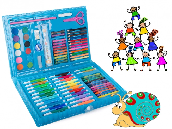 Ensemble artistique pour peinture dans une valise 86 pcs