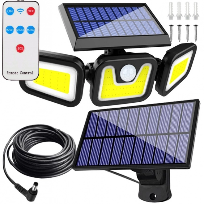 Lampe solaire avec capteur de mouvement et 171 LED