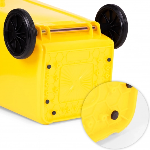 Roues en caoutchouc sur axe métallique