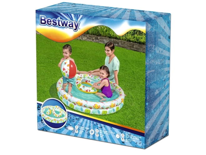 Bestway ensemble piscine ballon anneau pataugeoire 122cm